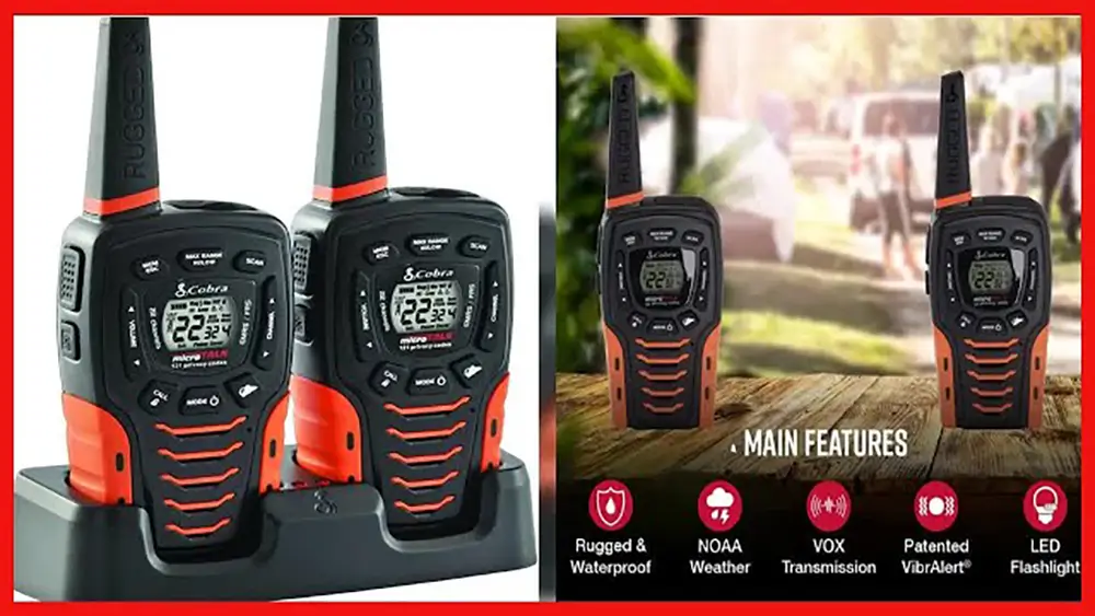 Cobra ACXT645 Waterproof Walkie Talkies for Adults