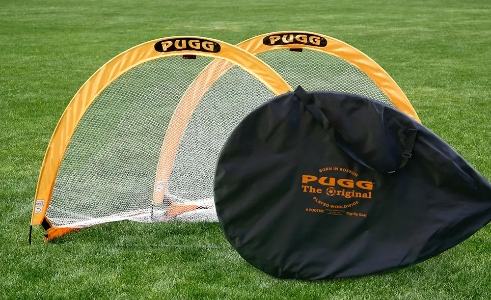 PUGG 6 Foot Portable Soccer and Football Goal Boxed Set