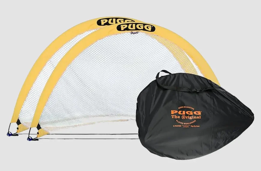 PUGG 6 Foot Portable Soccer and Football Goal Boxed Set