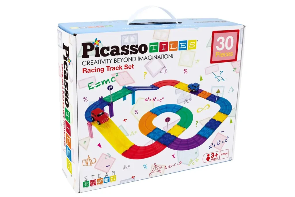 PicassoTiles-100-PCs-Race-Car-Track-Set